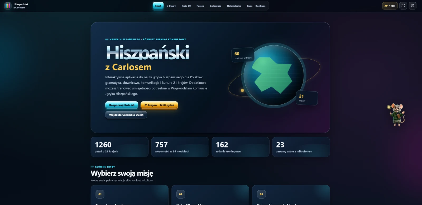 Nauka Hiszpańskiego z Carlosem — aplikacja konkursowa